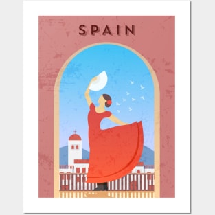 Spain. Retro travel poster Posters and Art